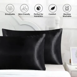 Satin Envelope Zipperless Pillowcase Simulated Silk Cold Feeling Pillowcase Pillow Cover