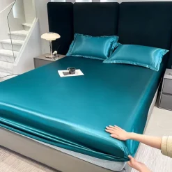 Satin Full-surround Anti-slip Urine-proof Mattress Cover Washed Silk Waterproof Bed Sheet Simmons Protective Cover