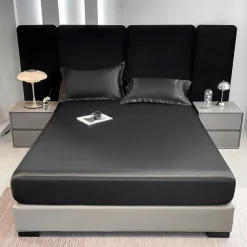 Satin Full-surround Anti-slip Urine-proof Mattress Cover Washed Silk Waterproof Bed Sheet Simmons Protective Cover