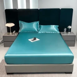 Satin Full-surround Anti-slip Urine-proof Mattress Cover Washed Silk Waterproof Bed Sheet Simmons Protective Cover