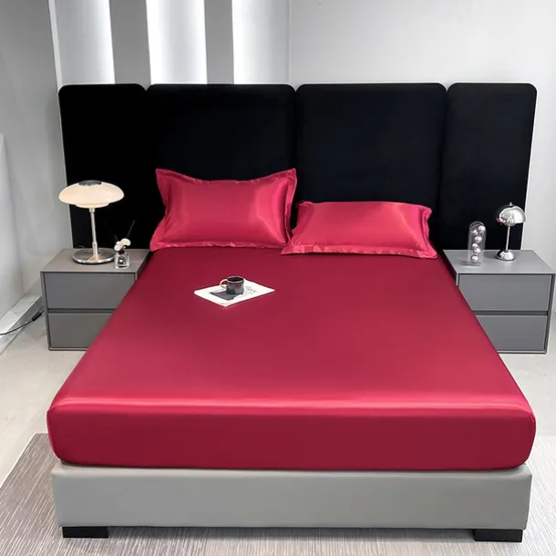 Satin Full-surround Anti-slip Urine-proof Mattress Cover Washed Silk Waterproof Bed Sheet Simmons Protective Cover