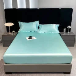 Satin Full-surround Anti-slip Urine-proof Mattress Cover Washed Silk Waterproof Bed Sheet Simmons Protective Cover