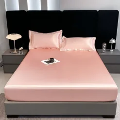 Satin Full-surround Anti-slip Urine-proof Mattress Cover Washed Silk Waterproof Bed Sheet Simmons Protective Cover