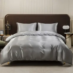 Satin Imitation Silk Ice Silk Bed Sheet Set Three or Four Piece Set