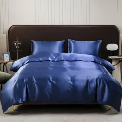 Satin Imitation Silk Ice Silk Bed Sheet Set Three or Four Piece Set