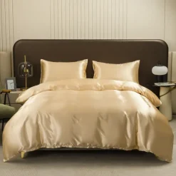 Satin Imitation Silk Ice Silk Bed Sheet Set Three or Four Piece Set