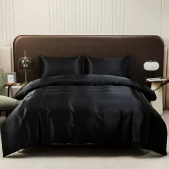 Satin Imitation Silk Ice Silk Bed Sheet Set Three or Four Piece Set