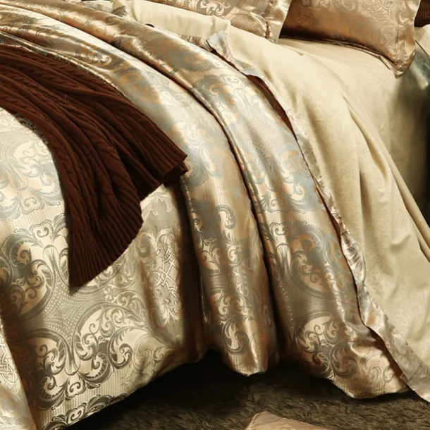 Satin Silk Duvet Cover Bedding Sets Comforter Cover with 1 Duvet Cover or Coverlet,1Sheet,2 Pillowcases for Double/Queen/King(1 Pillowcase for Twin/Single)