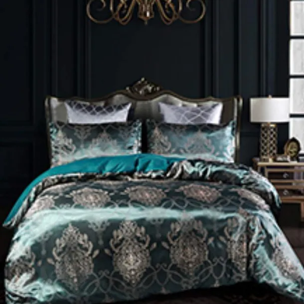 Satin Silk Duvet Cover Bedding Sets Comforter Cover with 1 Duvet Cover or Coverlet,1Sheet,2 Pillowcases for Double/Queen/King(1 Pillowcase for Twin/Single)