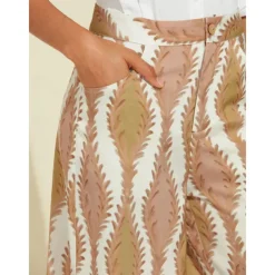 Satin Straight Pocket Full Length Pants