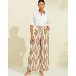 Satin Straight Pocket Full Length Pants