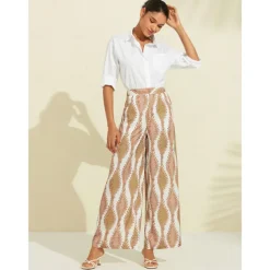 Satin Straight Pocket Full Length Pants