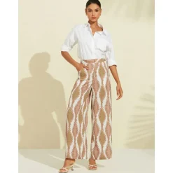 Satin Straight Pocket Full Length Pants