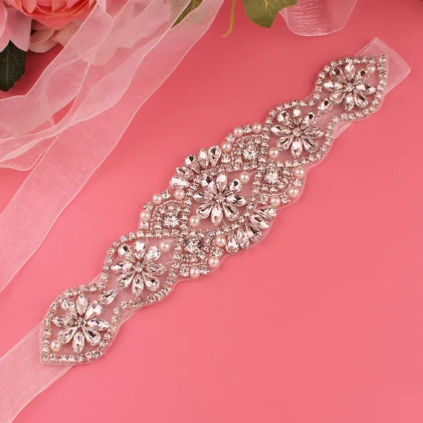 Satin Wedding / Party / Evening Sash With Imitation Pearl / Belt / Appliques Women's Sashes dress to impress