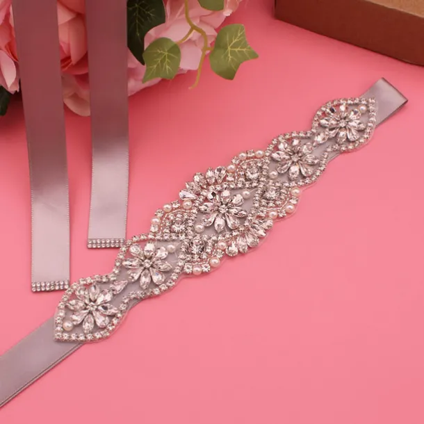Satin Wedding / Party / Evening Sash With Imitation Pearl / Belt / Appliques Women's Sashes dress to impress