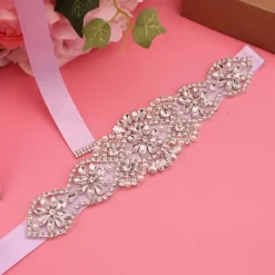 Satin Wedding / Party / Evening Sash With Imitation Pearl / Belt / Appliques Women's Sashes dress to impress