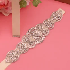 Satin Wedding / Party / Evening Sash With Imitation Pearl / Belt / Appliques Women's Sashes dress to impress