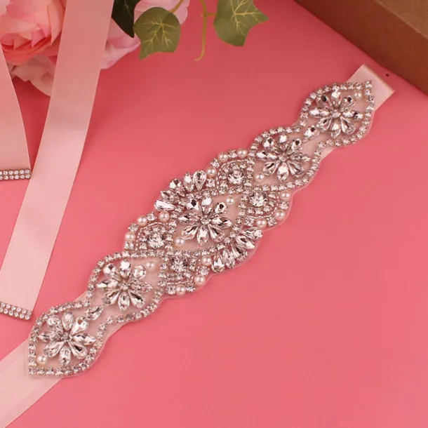 Satin Wedding / Party / Evening Sash With Imitation Pearl / Belt / Appliques Women's Sashes dress to impress