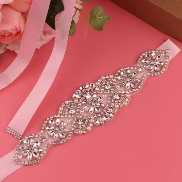 Satin Wedding / Party / Evening Sash With Imitation Pearl / Belt / Appliques Women's Sashes dress to impress
