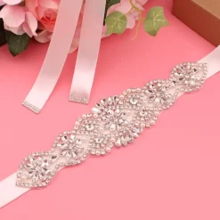 Satin Wedding / Party / Evening Sash With Imitation Pearl / Belt / Appliques Women's Sashes dress to impress