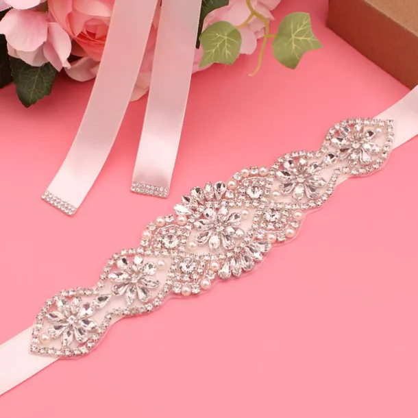 Satin Wedding / Party / Evening Sash With Imitation Pearl / Belt / Appliques Women's Sashes dress to impress