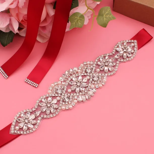 Satin Wedding / Party / Evening Sash With Imitation Pearl / Belt / Appliques Women's Sashes dress to impress