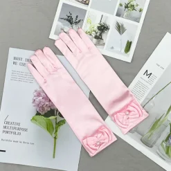 Satin Wrist Length Glove Cute With Bowknot / Trim Wedding / Party Glove