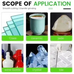 Saw Blade Tool Glass Cutting Disc Diamond High-temperature Resistant Accessories Green Angle Grinder Grinding Wheel