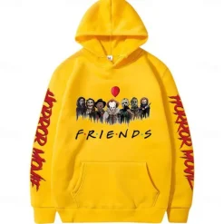 Scary Movie Cosplay Costume Hoodie Back To School Anime Harajuku Graphic Kawaii For Couple's Men's Women's Adults' Back To School Hot Stamping Casual Daily