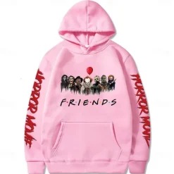 Scary Movie Cosplay Costume Hoodie Back To School Anime Harajuku Graphic Kawaii For Couple's Men's Women's Adults' Back To School Hot Stamping Casual Daily