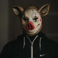 Scary Pig Halloween Mask Halloween Props Saw Funny Scary Costume Adults' Men's Women's Halloween Carnival Mardi Gras Easy Halloween Costumes Dress Up