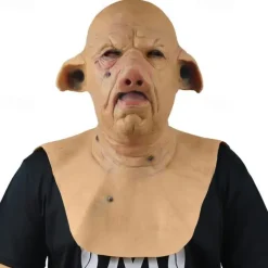 Scary Pig Halloween Mask Halloween Props Saw Funny Scary Costume Adults' Men's Women's Halloween Carnival Mardi Gras Easy Halloween Costumes Dress Up