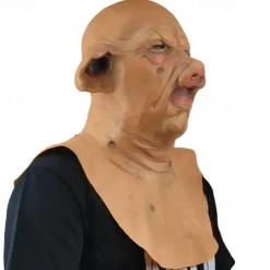 Scary Pig Halloween Mask Halloween Props Saw Funny Scary Costume Adults' Men's Women's Halloween Carnival Mardi Gras Easy Halloween Costumes Dress Up
