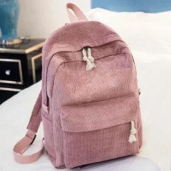 School Backpack Bags For Teenage Girls Backpack Women Bagpack Female Corduroy Bookbag Harajuku Bag, Back to School Gift