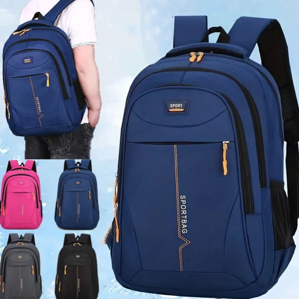 Schoolbag Solid Color for Student Boys Girls Multi-function Wear-Resistant Large Capacity Nylon School Bag Back Pack Satchel 22.06 inch, Back to School Gift