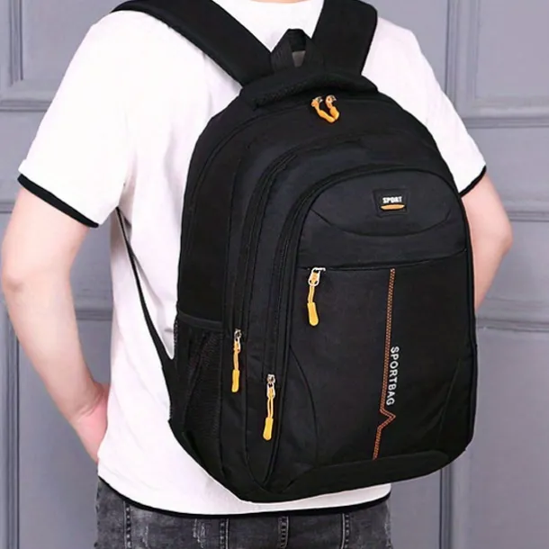 Schoolbag Solid Color for Student Boys Girls Multi-function Wear-Resistant Large Capacity Nylon School Bag Back Pack Satchel 22.06 inch, Back to School Gift