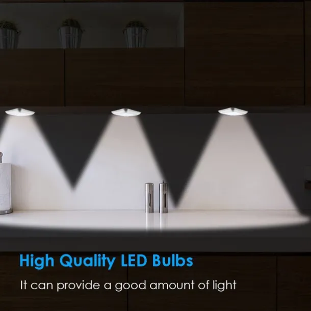 Schranklicht Mit Quadratische Bewegungsmelder Nachtlichter, Batteriebetriebene PIR-Induktionsleuchte für Schrank, Magnetische Beleuchtung für Treppen, Küche und Schlafzimmer (1 Stück)