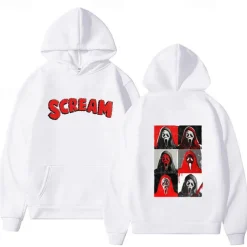 Scream VI Ghostface Hoodie Anime Front Pocket Graphic For Couple's Men's Women's Adults' Halloween Carnival Masquerade Hot Stamping Casual Daily