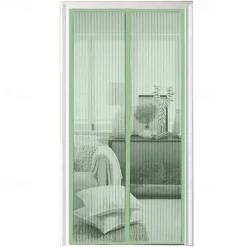Screen Door Mesh Screen Door Simple Beautiful Screen Window Door Hands Free Magnetic Door Screen Automatic Closing Summer Curtain Net
