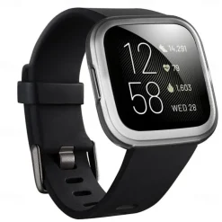 Screen Protector Compatible Fitbit Versa 2 Case Frosted PC Ultra-Thin Slim Tempered Glass Protective Case All-Around Full Cover Bumper Shell for Fitbit Versa 2 Smart Watch