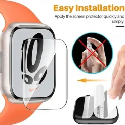 Screen Protector Film for iWatch Ultra/Ultra 2 Series 9 8 7 6 SE 5 4 3 2 1 for Apple Watch 49mm 44mm 40mm Soft / Tempered glass Protective Accessories(3/1pcs film)