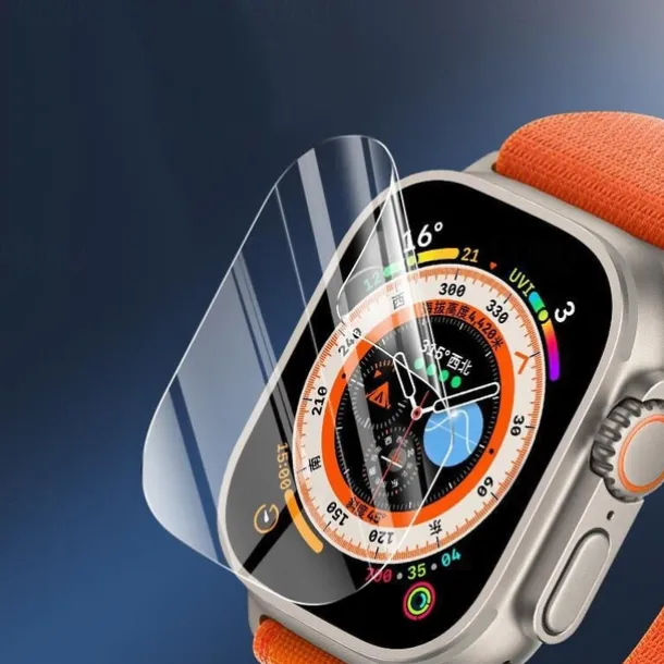 Screen Protector Film for iWatch Ultra/Ultra 2 Series 9 8 7 6 SE 5 4 3 2 1 for Apple Watch 49mm 44mm 40mm Soft / Tempered glass Protective Accessories(3/1pcs film)