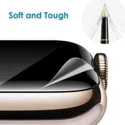 Screen Protector Film for iWatch Ultra/Ultra 2 Series 9 8 7 6 SE 5 4 3 2 1 for Apple Watch 49mm 44mm 40mm Soft / Tempered glass Protective Accessories(3/1pcs film)