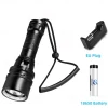 Scube Diving Flashlight IP68 WaterProof Underwater Rechargeable 1850 Battery Flashlight, Professional Diving Flashlight for Indoor and Outdoor Use