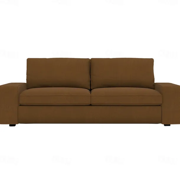 3-seat Sofa Cover Quilted 100% Cotton Slipcovers Solid Color KIVcover LITB PRIME cover