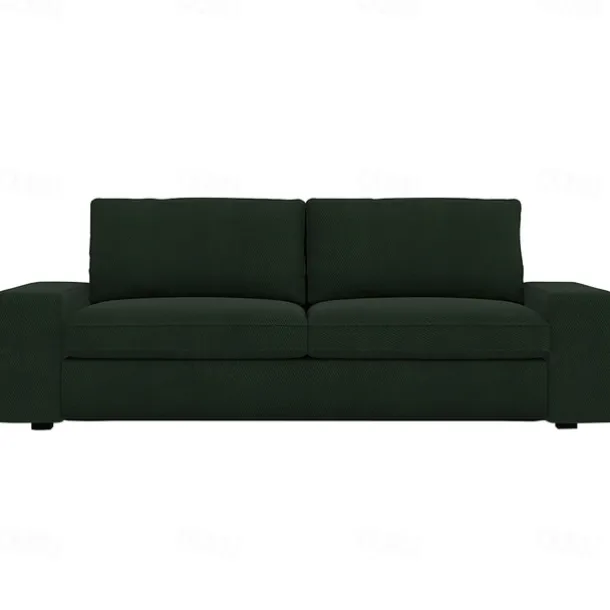 3-seat Sofa Cover Quilted 100% Cotton Slipcovers Solid Color KIVcover LITB PRIME cover