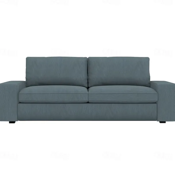 3-seat Sofa Cover Quilted 100% Cotton Slipcovers Solid Color KIVcover LITB PRIME cover