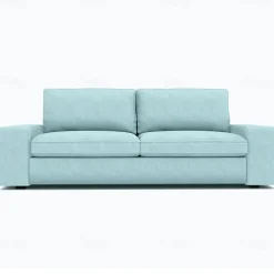 3-seat Sofa Cover Quilted 100% Cotton Slipcovers Solid Color KIVcover LITB PRIME cover