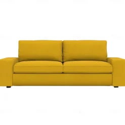 3-seat Sofa Cover Quilted 100% Cotton Slipcovers Solid Color KIVcover LITB PRIME cover