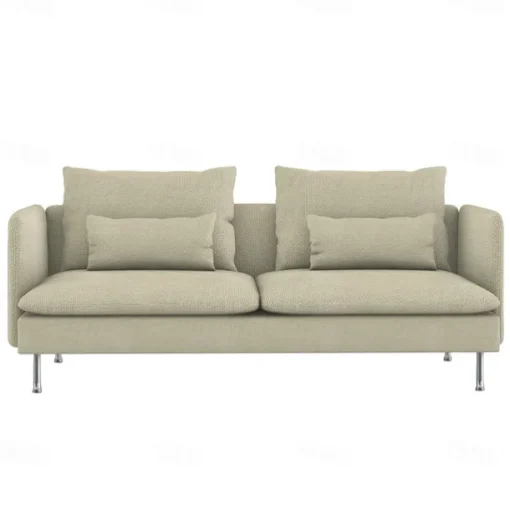 3-Seat Sofa Cover with Fine Linen Armrests Slipcovers Solid Color SODERcover LITB PRIME cover